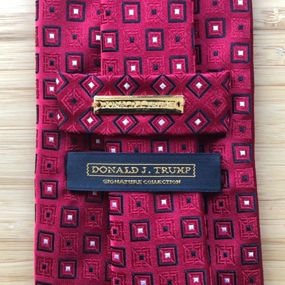 Donald J Trump Collection Silk Tie In Dark Red